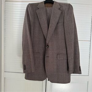 Vintage 70’s Yves Saint Laurent Classic 3 Piece Mens Wool Plaid Suit